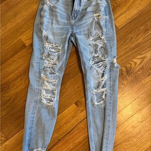 American Eagle Outfitters Light Blue Distressed Jeans